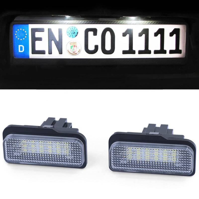 Carparts-Online LED Kennzeichenbeleuchtung weiß 6000K für Mercedes C219 R171 W211 W203 von Carparts-Online