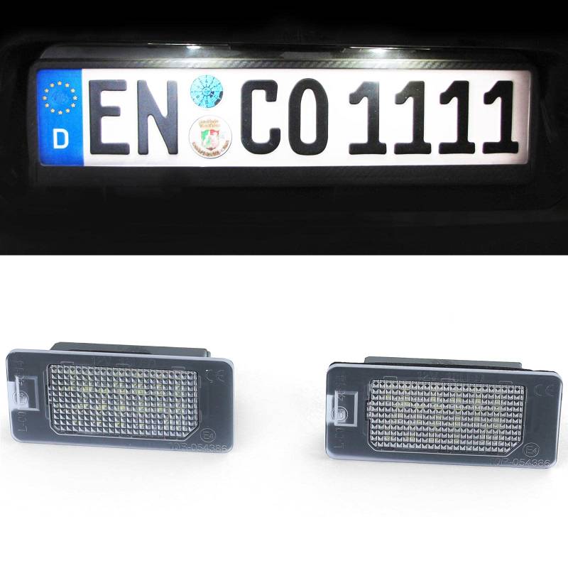 LED Kennzeichenbeleuchtung weiß 6000K passend für BMW E39 E60 E70 E71 E82 E88 von Carparts-Online