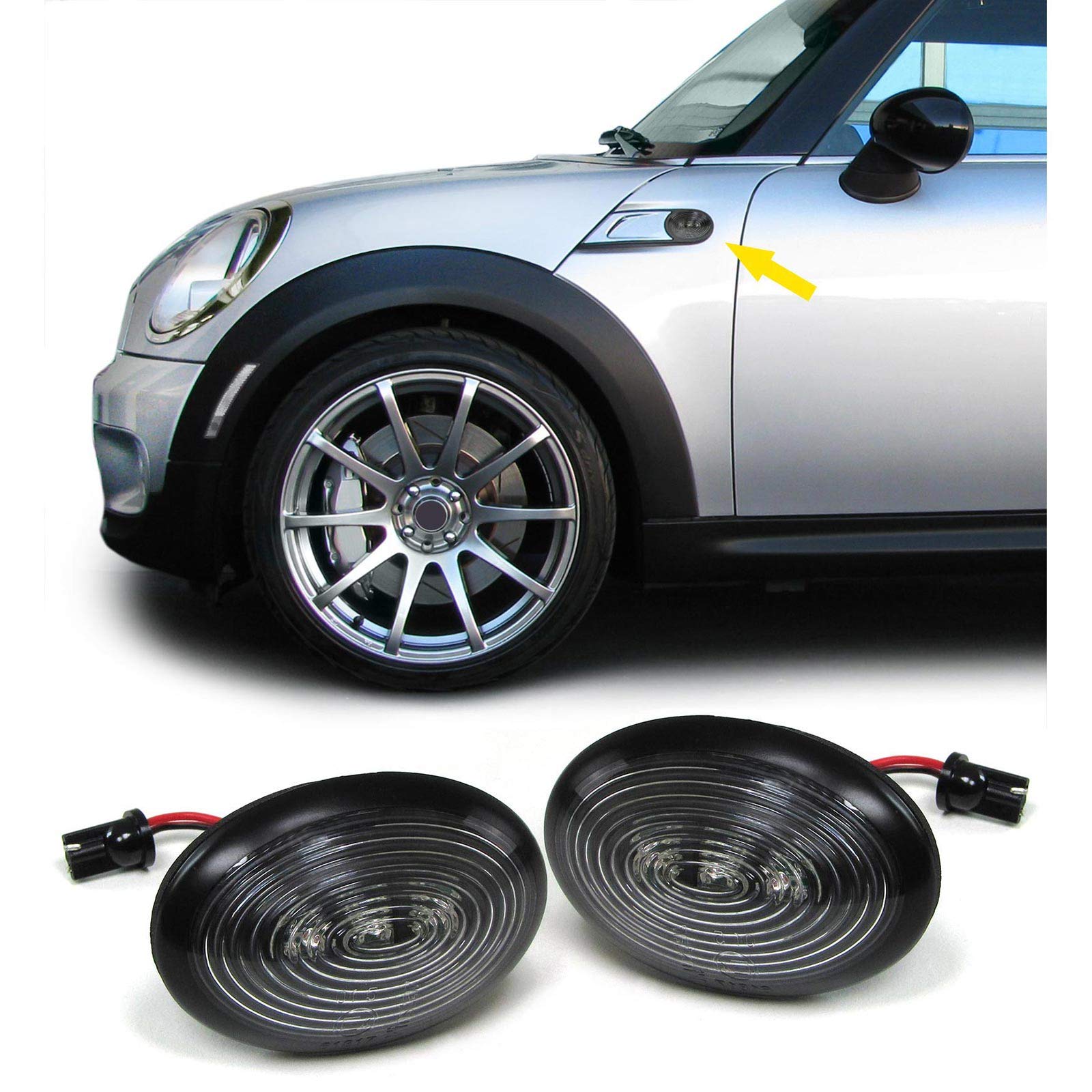 LED Seitenblinker schwarz smoke für Mini R55 R55N R56 R56N R57 R57N R58 R59 von Carparts-Online