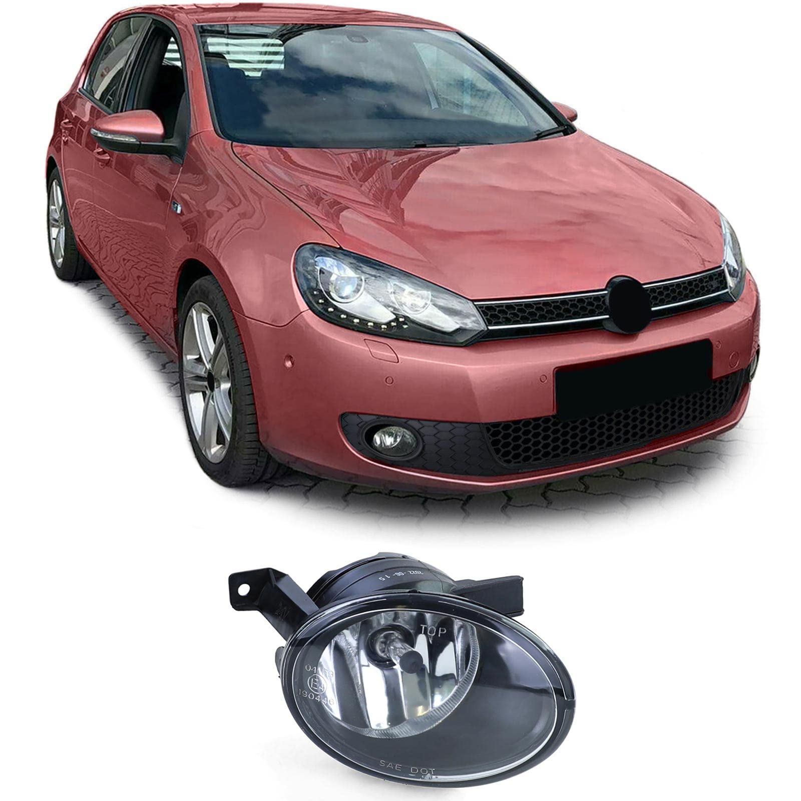 Nebelscheinwerfer rechts für VW Golf 6 VI ab 11 Golf Plus 09-13 Jetta 4 IV 10-14 von Carparts-Online