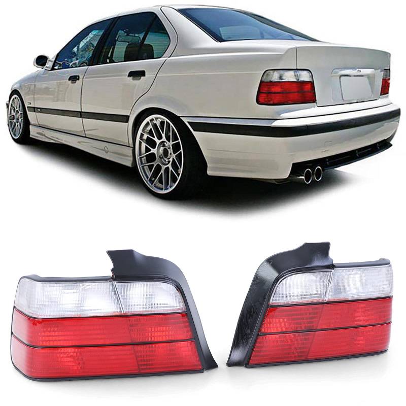 Rückleuchten rot weiß passend für BMW 3er E36 Limousine 90-98 von Carparts-Online