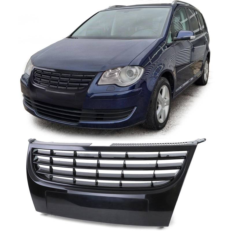 Kühlergrill ohne Emblem Schwarz passend für VW Touran GP 2006-2010 von Carparts-Online