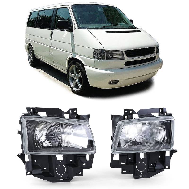 Scheinwerfer Schwarz Smoke Paar für VW Bus T4 Caravelle Multivan 96-03 von Carparts-Online