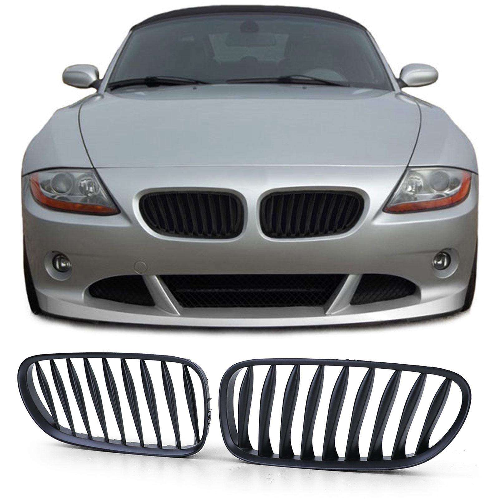 Sport Kühlergrill Performance Schwarz Matt passend für BMW Z4 E85 E86 02-09 von Carparts-Online