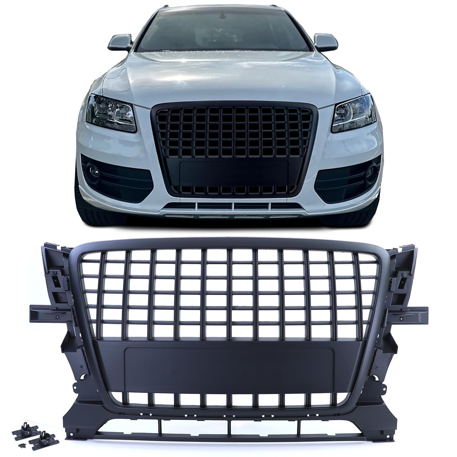 Sport Kühlergrill ohne Emblem Schwarz passend für Audi Q5 8R 2008-2012 von Carparts-Online