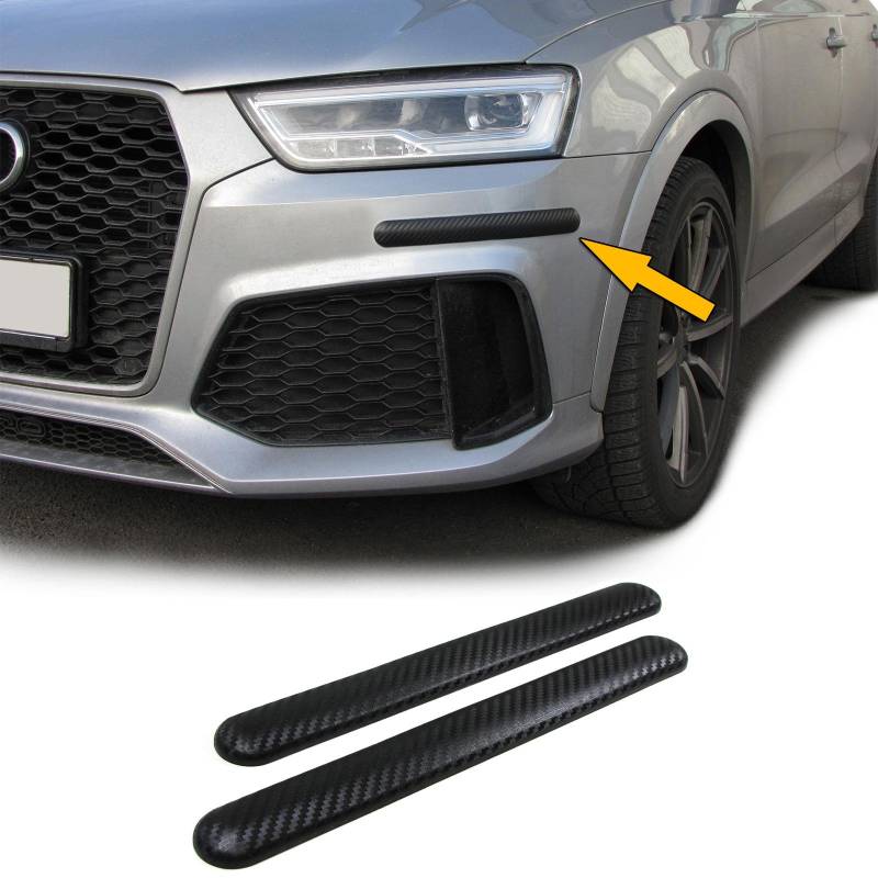 Stoßstangen Schutz Streifen flexibel zum kleben universal 306x35mm Carbon von Carparts-Online