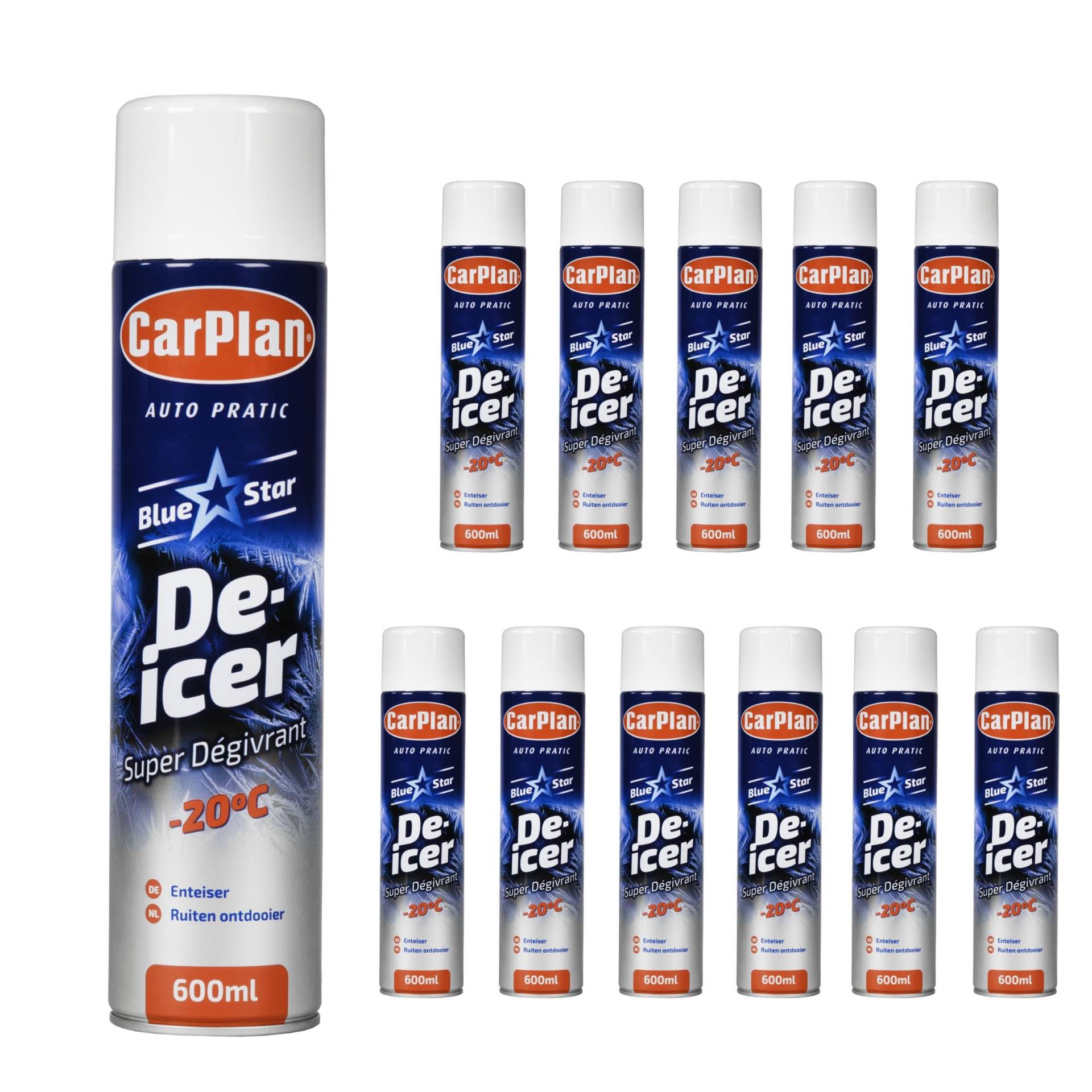 CarPlan, Blue Star Enteisungs-Aerosol, 600 ml (Packung mit 12 Stück) von Carplan