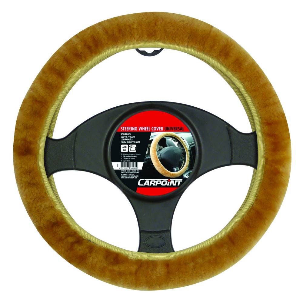 CARPOINT 2510028 Lenkradhülle Lammfelle/beige von Carpoint