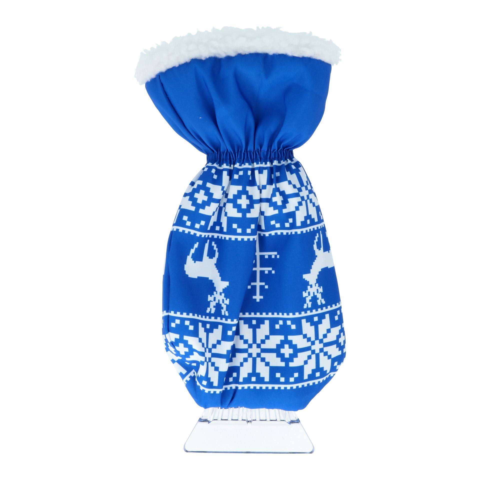 Carpoint Eiskratzer mit Handschuh Blau+Print, Warmer & wasserfester Handschuh mit starkem Eiskratzer - Blau von Carpoint