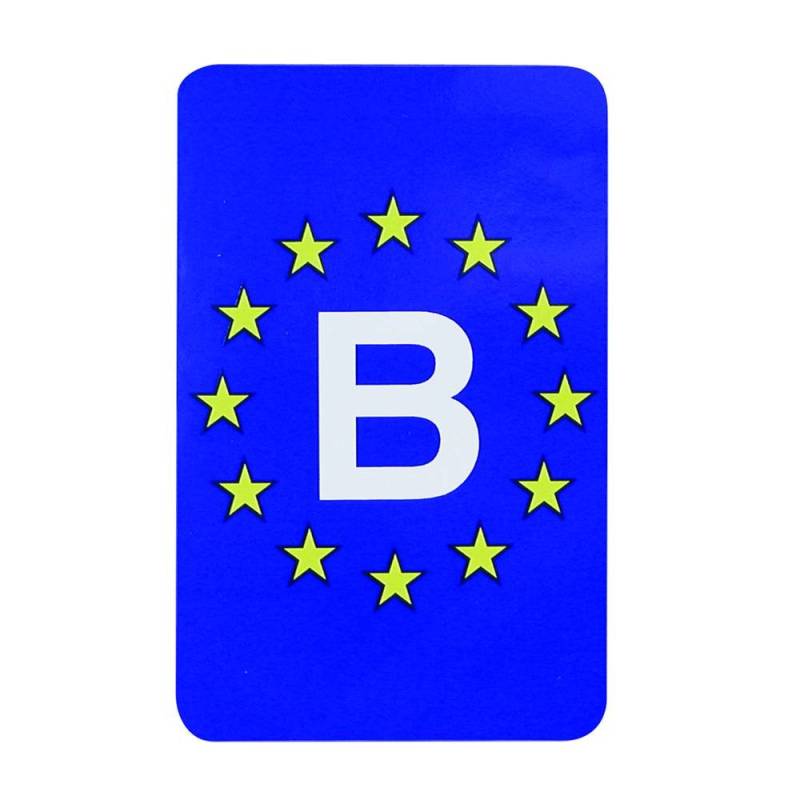 Carpoint Europa Aufkleber 'Belgien' rechteckig, Blue von Carpoint