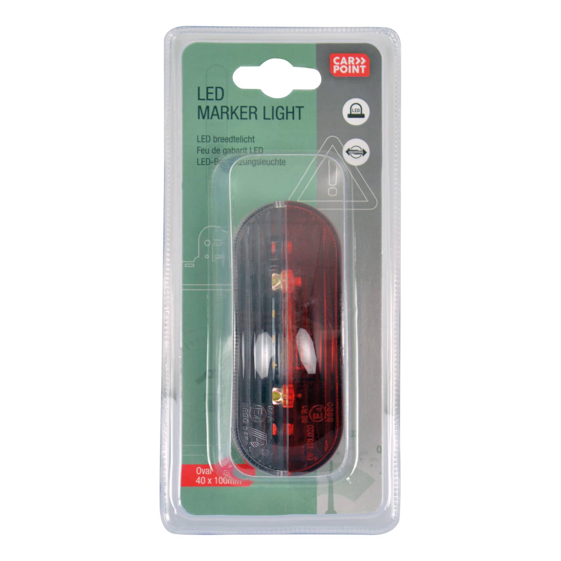 Carpoint LED Begrenzungsleuchte Rot/Weiß 40x100mm - 0414029 von Carpoint