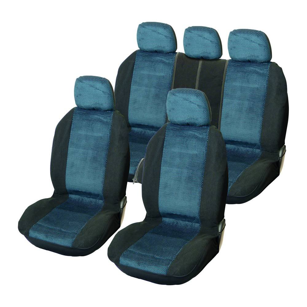 Schonbezugset 'Denver' blau - 9-telig - auch kompatibel mit Side-Airbags von Carpoint