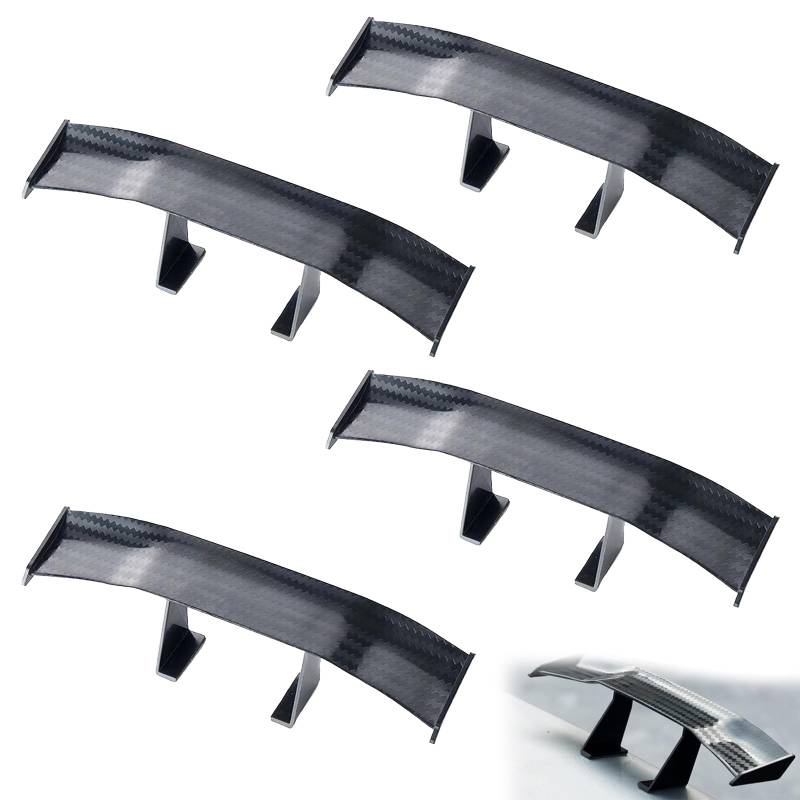 4 Stück Mini Spoiler Auto zum Kleben,Mini Heckspoiler,Spoiler Auto,Universal Auto Mini Spoiler Wing,Universal Auto Heckflügel-Dekoration,Fahrzeugstabilität Auto Tuning Spoiler von Carreneu