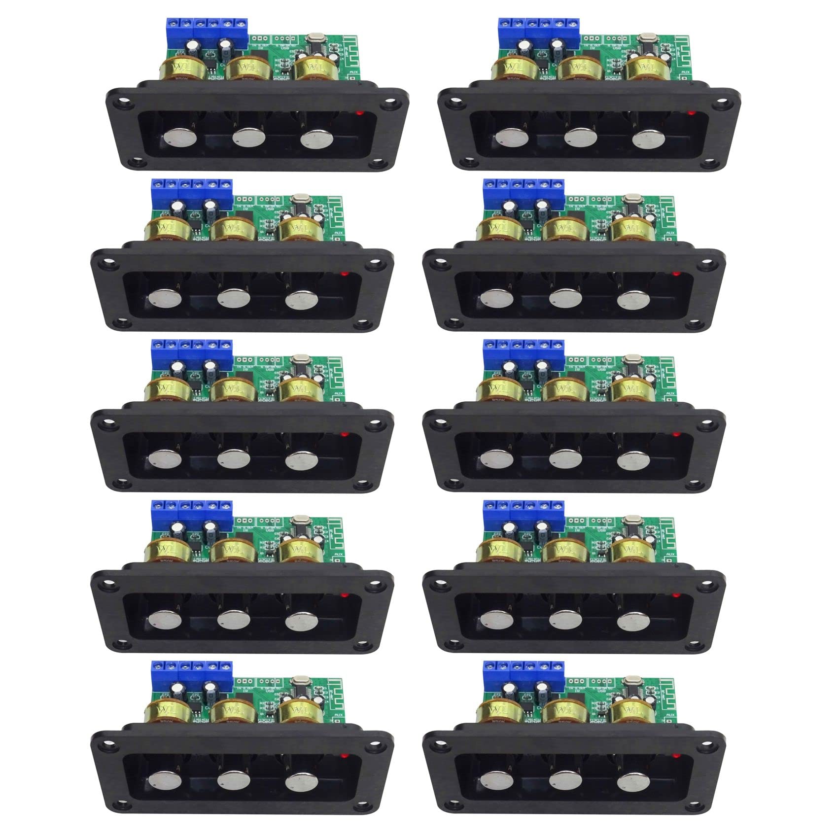 Carruuba 10X Bluetooth VerstäRker Power Audio Board 20Wx2 Stereo Amp Sound VerstäRker AUX U Disk Decoder Höhen Bass Einstellung von Carruuba