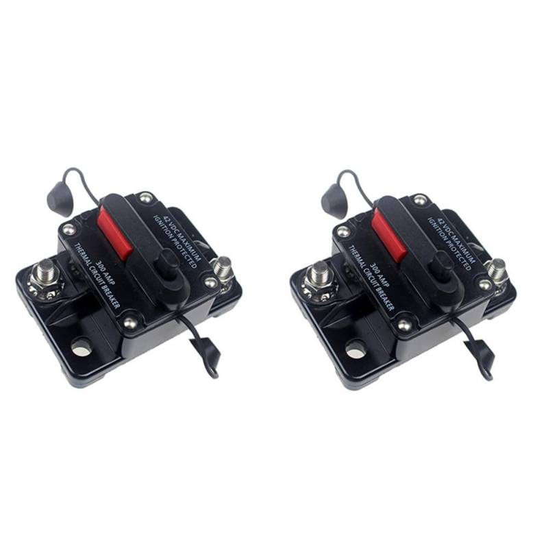 Carruuba 2X 300A AMP Leistung Schalter Doppel Batterie IP67 Wasserdicht 12V 24V Sicherung Manueller Reset Auto Leistung Schalter von Carruuba