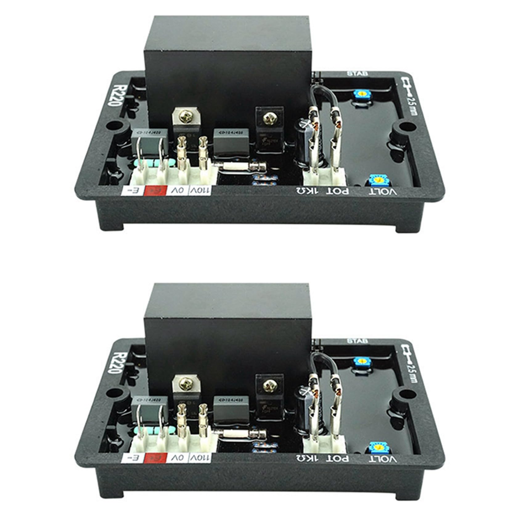 Carruuba 2X AVR R220 Genset Ersatzteile Automatischer Spannungsregler für Bürstenlose Lichtmaschine von Carruuba