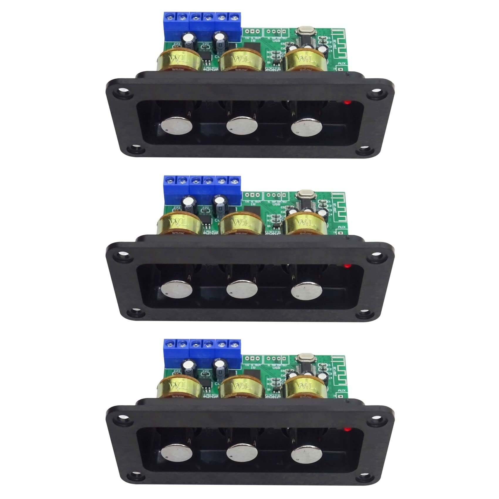 Carruuba 3X Bluetooth VerstäRker Power Audio Board 20Wx2 Stereo Amp Sound VerstäRker AUX U Disk Decoder HöHen Bass Einstellung von Carruuba