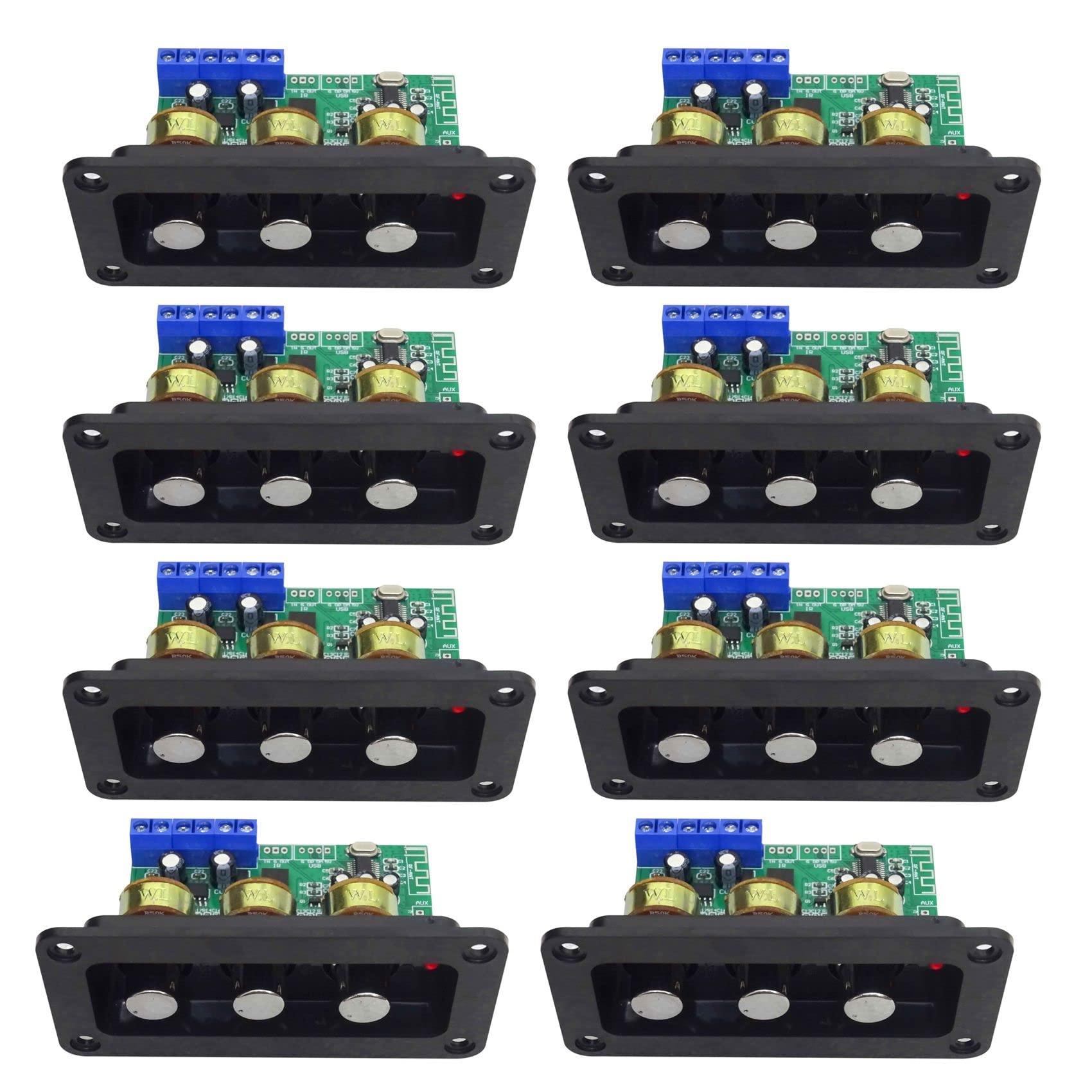 Carruuba 8X Bluetooth VerstäRker Power Audio Board 20Wx2 Stereo Amp Sound VerstäRker AUX U Disk Decoder HöHen Bass Einstellung von Carruuba