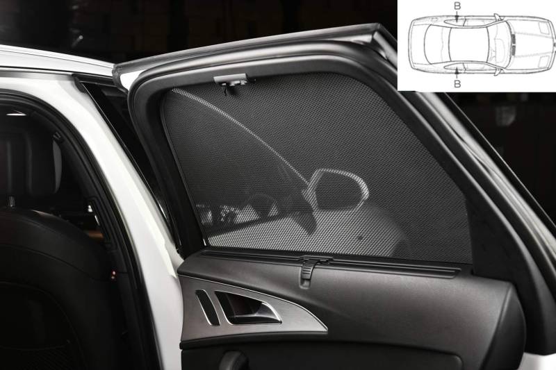 Satz Car Shades (Hintertüren) kompatibel mit BMW X3 (G01) 2017- & iX3 (G08) 2020- (4-teilig), Schwarz von CAR SHADES