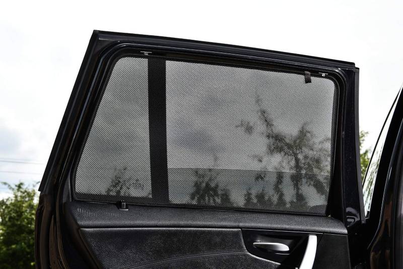 Satz Car Shades (Hintertüren) kompatibel mit Mercedes GLC (X253) 2015- (4-teilig), Schwarz von CAR SHADES