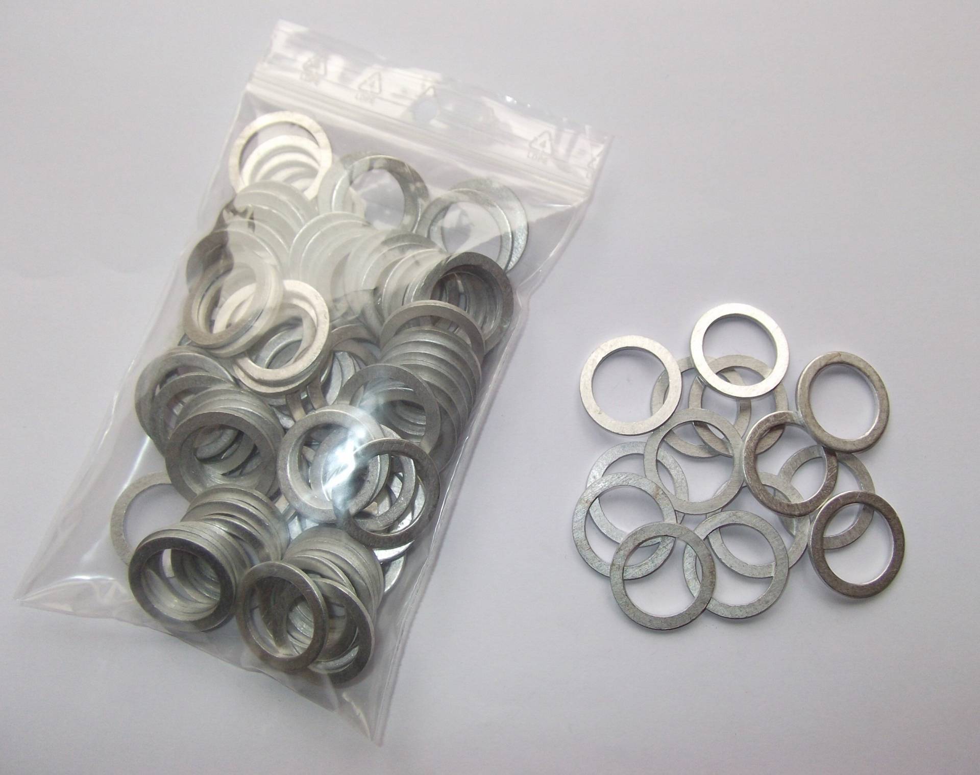 100 Stück Aluminiumringe/Dichtringe/Aluringe/Dichtung Alu 16x22x1,5 mm DIN 7603 von Cartec