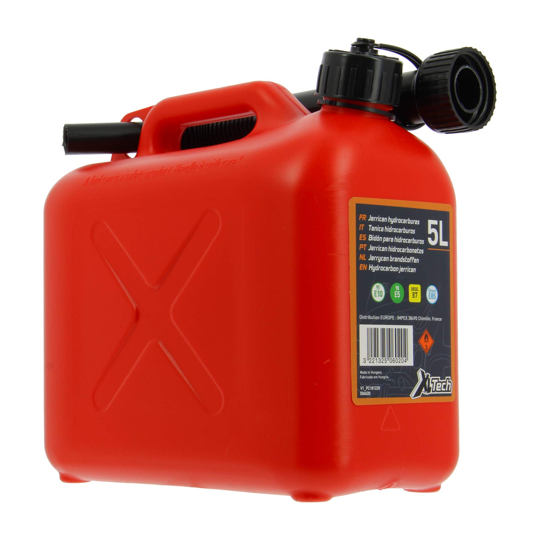 Cartec 506020 zugelassener Kanister für 5 L Kraftstoff von XLTECH