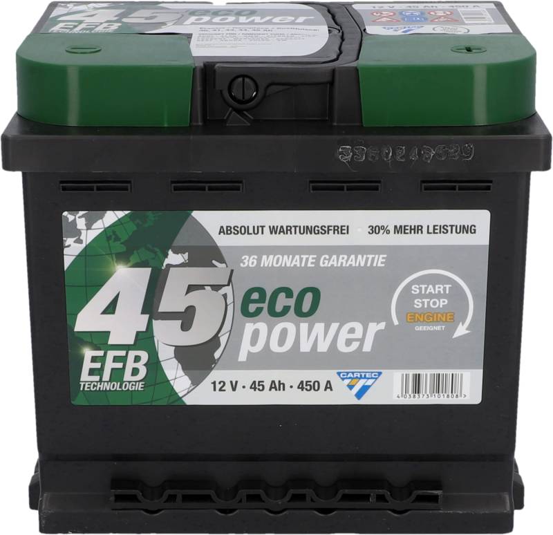 Cartec EcoPower Batterie EFB Parent (45 Ah / 400 A) von Cartec