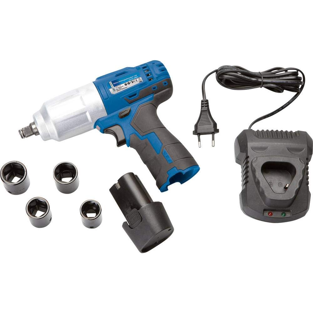 CARTREND 146000 Akku Schlagschrauber Expert, 12 Volt, 2 Ah Akku, 5500 U/Min, inkl. vier Stecknüsse (17/19/21/22 mm), mit Aufbewahrungskoffer von cartrend