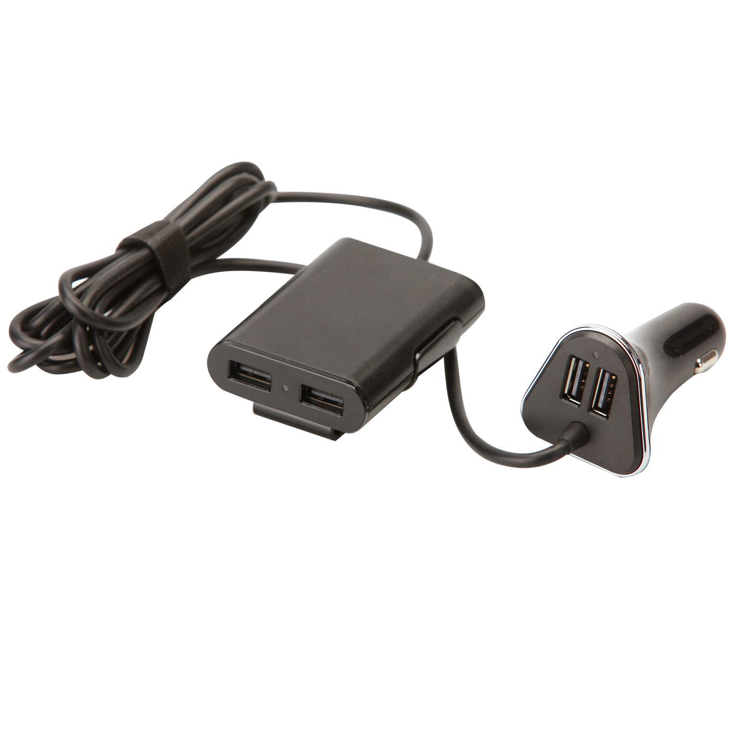 CARTREND 154002 4-Port USB Ladestecker XXL, mit Intelligent-Charge-Funktion, 1,8 m Kabellänge von cartrend