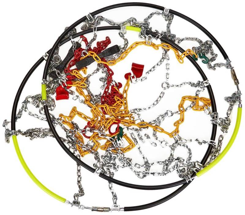 cartrend Schneeketten Auto Schneekette mit ÖNORM im Kunststoffkoffer, 2er-Set "Safety" Größe 30 von cartrend