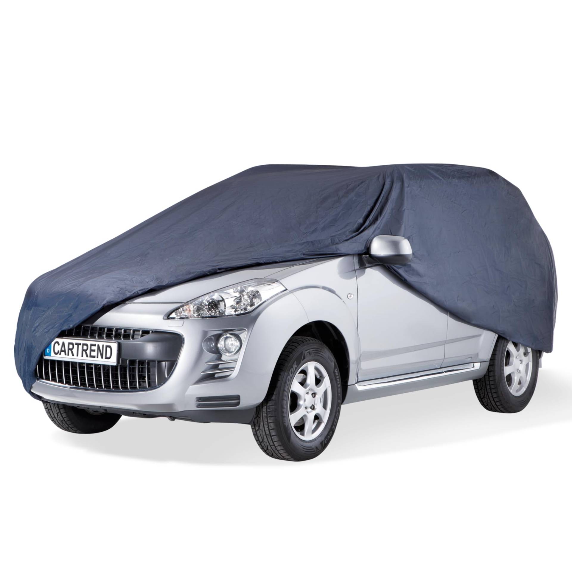 cartrend Vollgarage "New Generation", Auto Abdeckplane, wetterfeste, waschbare Abdeckung, Polyester blau, mit Aufbewahrungstasche, für SUV, 503 x 213 x 172 cm von cartrend