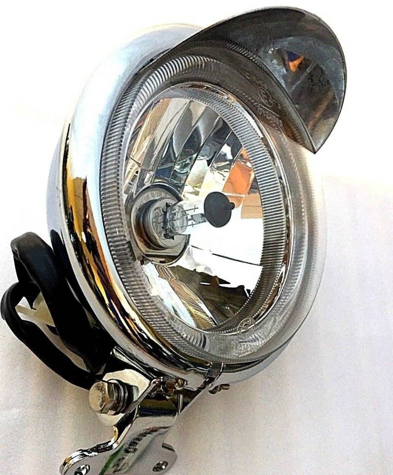 Retro Roller Scheinwerfer LED & Schirm 12V H4 Beleuchtung Motorroller Alpha Easy Cruiser, Firenze, Techno Classic von Casabike