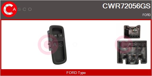 Schalter, Fensterheber fahrerseitig Casco CWR72056GS von Casco