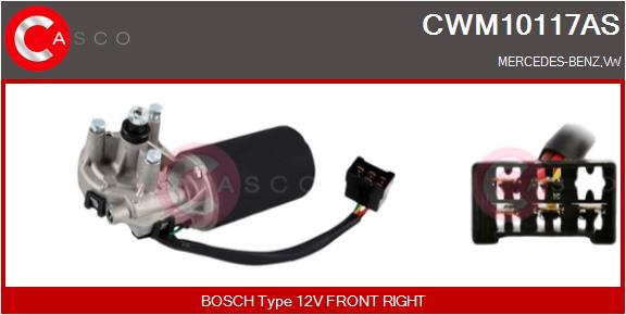 Wischermotor vorne Casco CWM10117AS von Casco