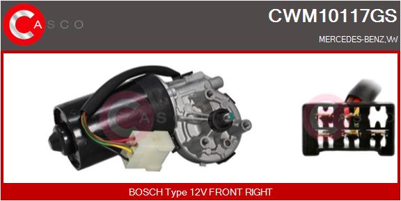 Wischermotor vorne Casco CWM10117GS von Casco