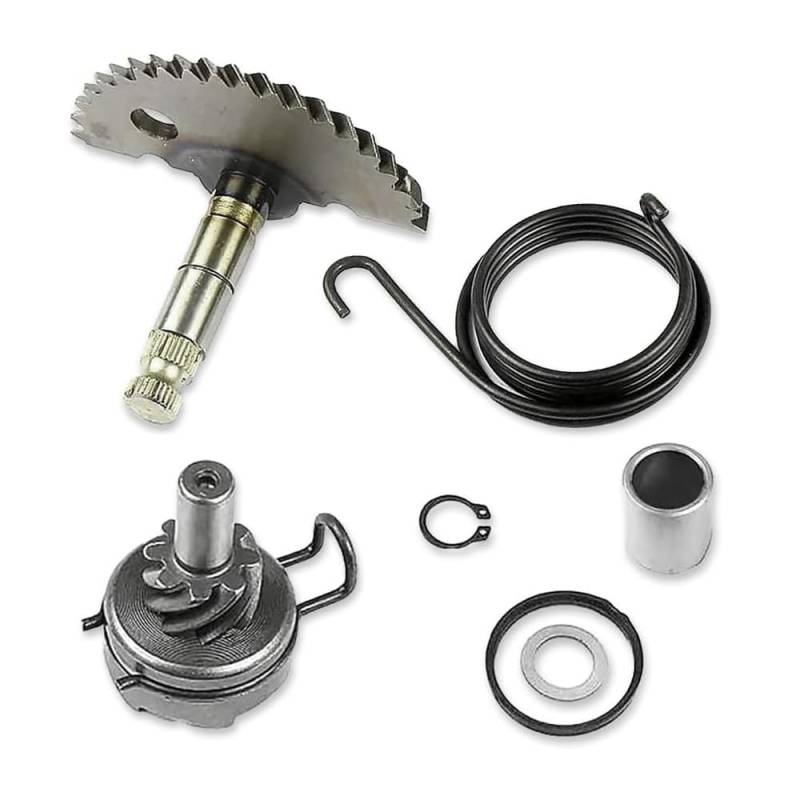 Casenly 6 Stück Kickstarter Ritzel, GY6 Moped Kick Kickstarterritzel, Aluminium Kickstarterwelle Reparatursatz Set, Mitnehmer Feder Reparatur Revisionsset für GY6 48cc 80cc 139QMB Motors Scooter von Casenly