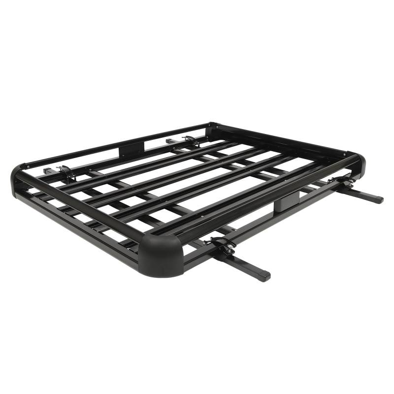 Aluminium Dachgepäckträger SUV Gepäckträger Schwarz Auto Dachkorb Aluminium Dachträger Korb Maximale Belastung 150 kg Aluminium-Gepäckkorb Dachgepäckträger Universal-Korbschienen-Gestell (160 x 100cm) von Caskunbsy