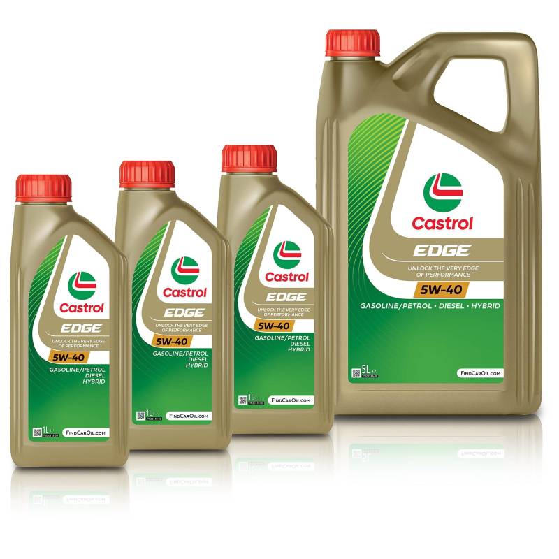 3x 1 L + 5 L = 8 Liter Castrol Edge Fluid Titanium 5W-40 Motoröl von Castrol Bundle