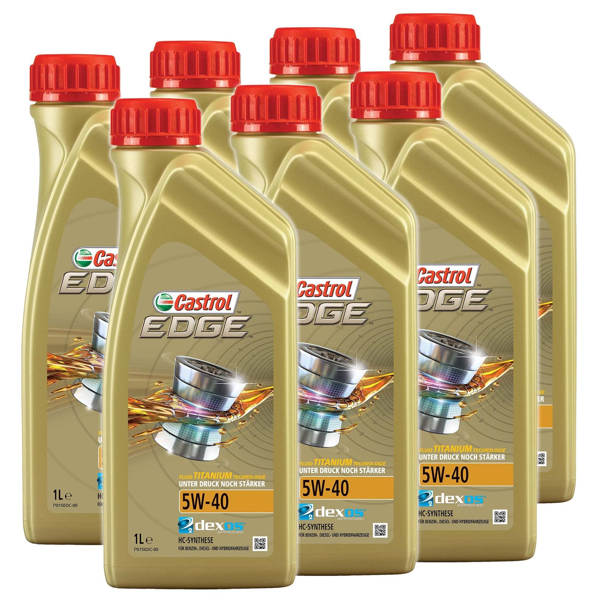 7x 1 L = 7 Liter Castrol Edge Fluid Titanium 5W-40 Motoröl von Castrol Bundle