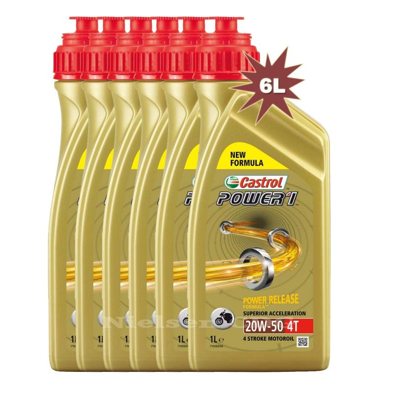 CASTROL 6x 1 L Power 1 4T 20W-50 von Castrol Bundle