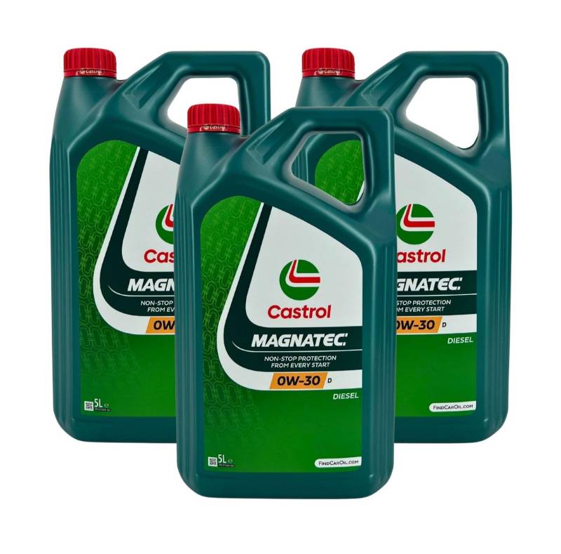 Motorenöl 0W-30 D Magnatec Stop Start [3x 5 L] von Castrol (SET159C6615L) Öl Schmierung Motorenöl von Castrol Bundle