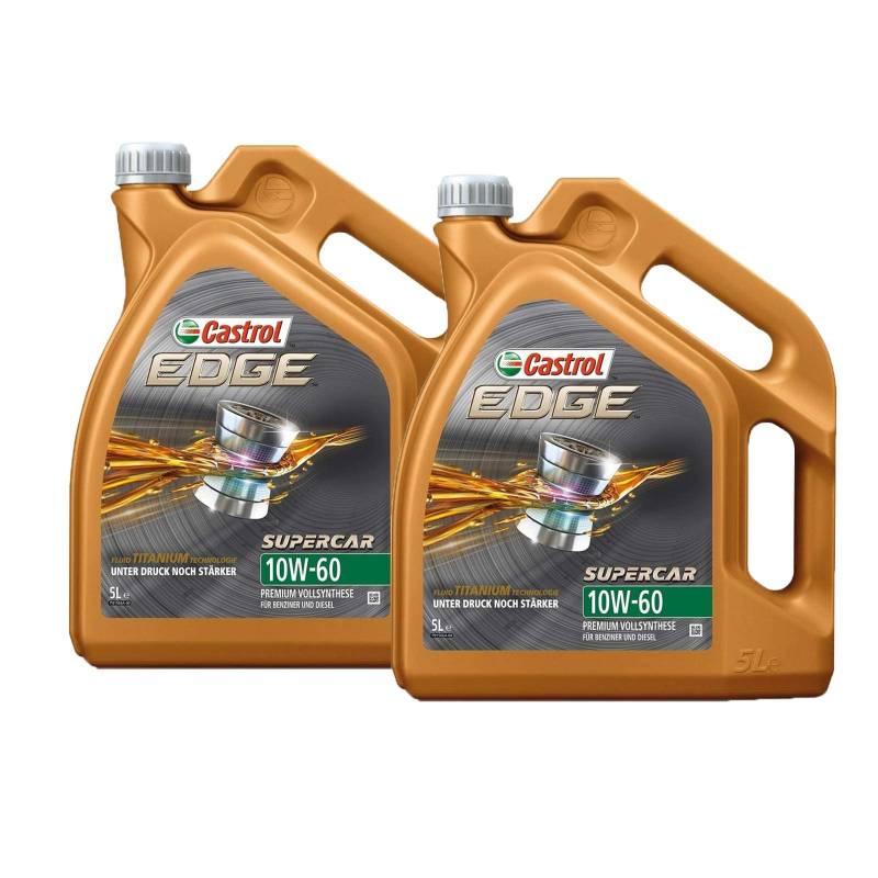 Motorenöl 10W-60 Edge Supercar [2x 5 L] von Castrol (SET1595CE10L) Öl Schmierung Motorenöl von Castrol Bundle