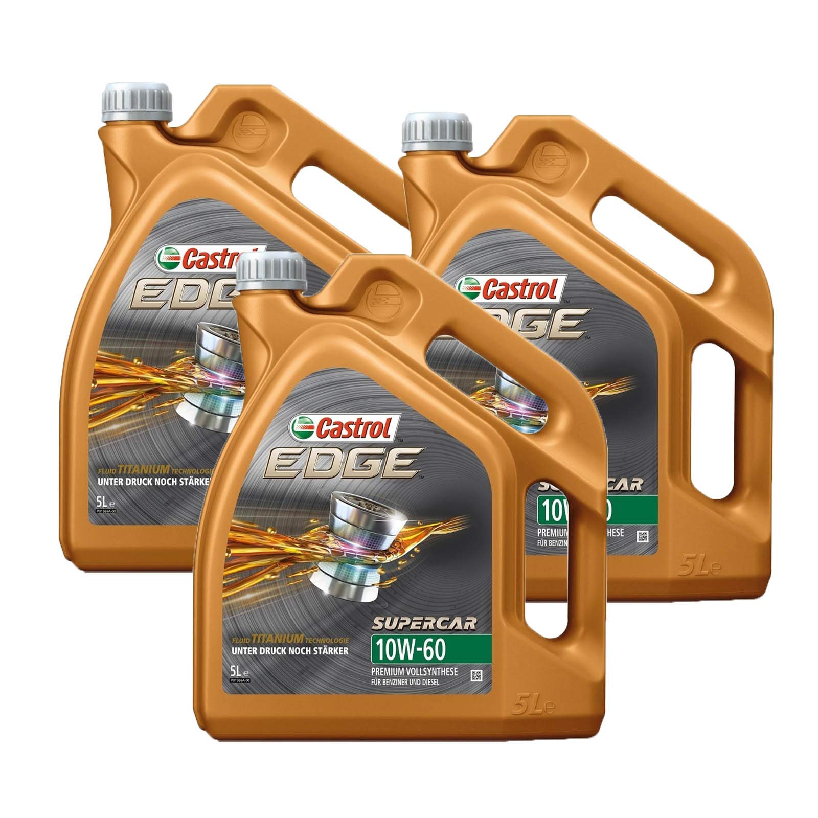 Motorenöl 10W-60 Edge Supercar [3x 5 L] von Castrol (SET1595CE15L) Öl Schmierung Motorenöl von Castrol Bundle