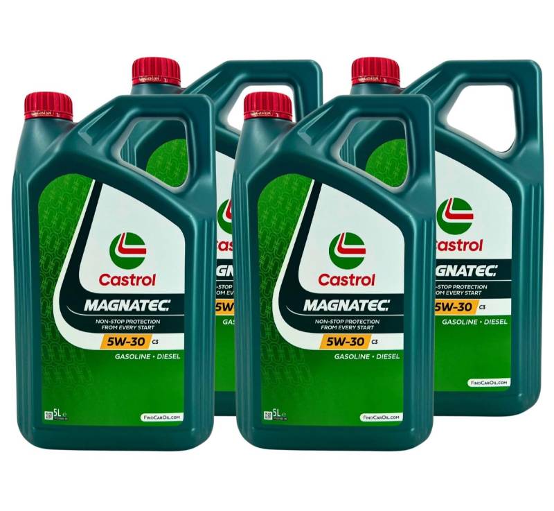 Motorenöl 5W-30 Magnatec Stop Start C3 [4x 5 L] von Castrol (SET159A5C20L) Öl Schmierung Motorenöl von Castrol Bundle