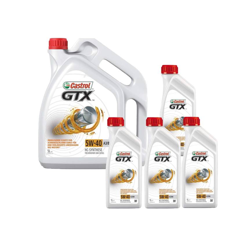 Motorenöl 5W-40 GTX A3/B4 [9 L] von Castrol (SET15218F9L) Öl Schmierung Motorenöl von Castrol Bundle