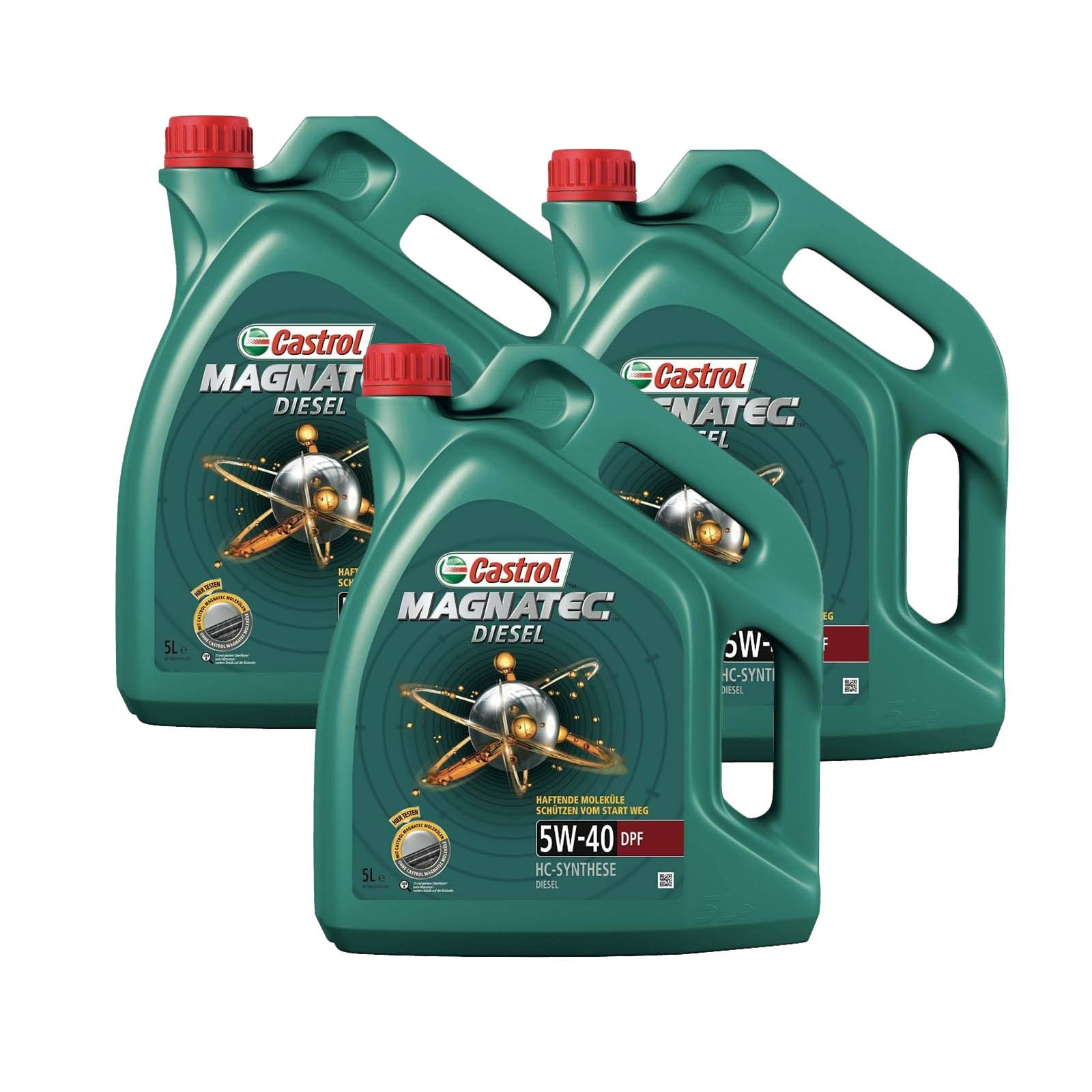 Motorenöl 5W-40 Magnatec Diesel DPF [3x 5 L] von Castrol (SET1502BA15L) Öl Schmierung Motorenöl von Castrol Bundle