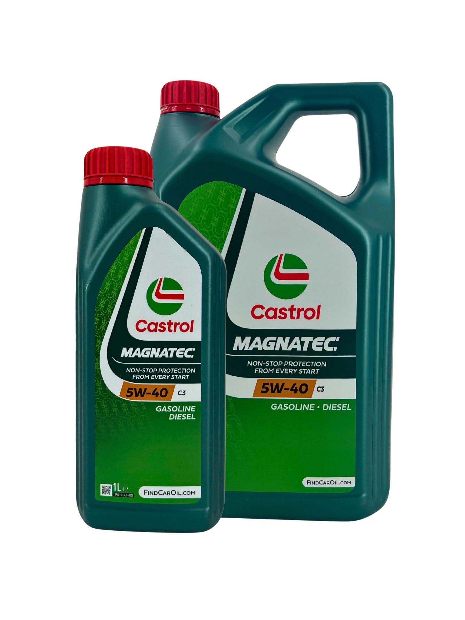 1 L + 5 L = 6 Liter Castrol Magnatec 5W-40 C3 Motoröl inkl. Castrol Ölwechselanhänger von Castrol