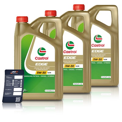 Castrol 15 L EDGE 5W-30 A5/B5 + Ölwechsel-Anhänger [Hersteller-Nr. 15BAE8] von Castrol