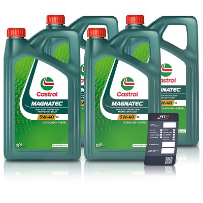 Castrol 20 L Magnatec 5W-40 C3 + Ölwechsel-Anhänger [Hersteller-Nr. 15C9CB] von Castrol