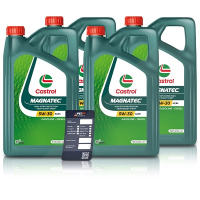 Castrol 20 L Magnatec 5W-30 A3/B4 + Ölwechsel-Anhänger [Hersteller-Nr. 15C94D] von Castrol